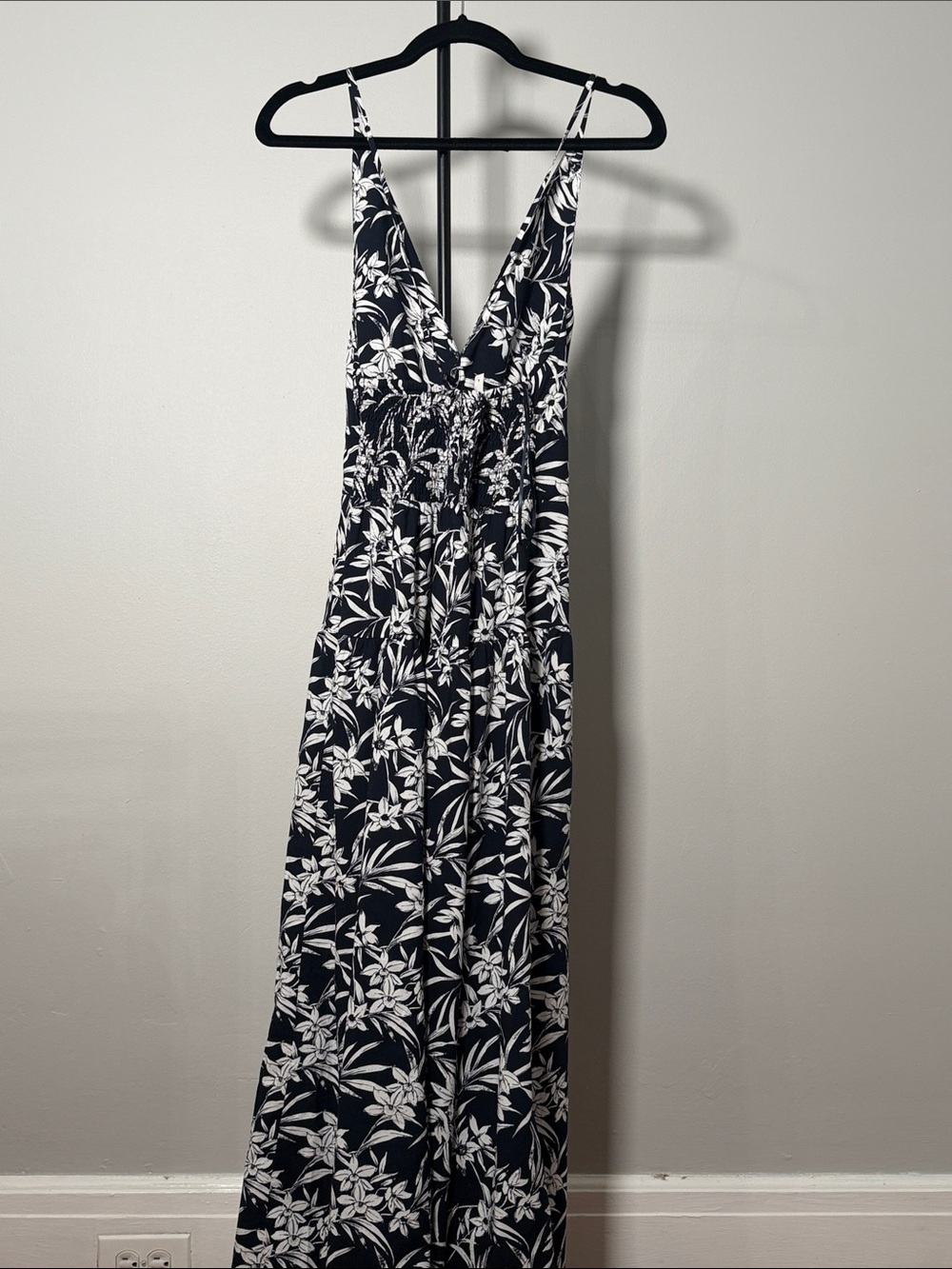 NWT New Smocked Halter Midi Dress in Poplin - Picture 8 of 10